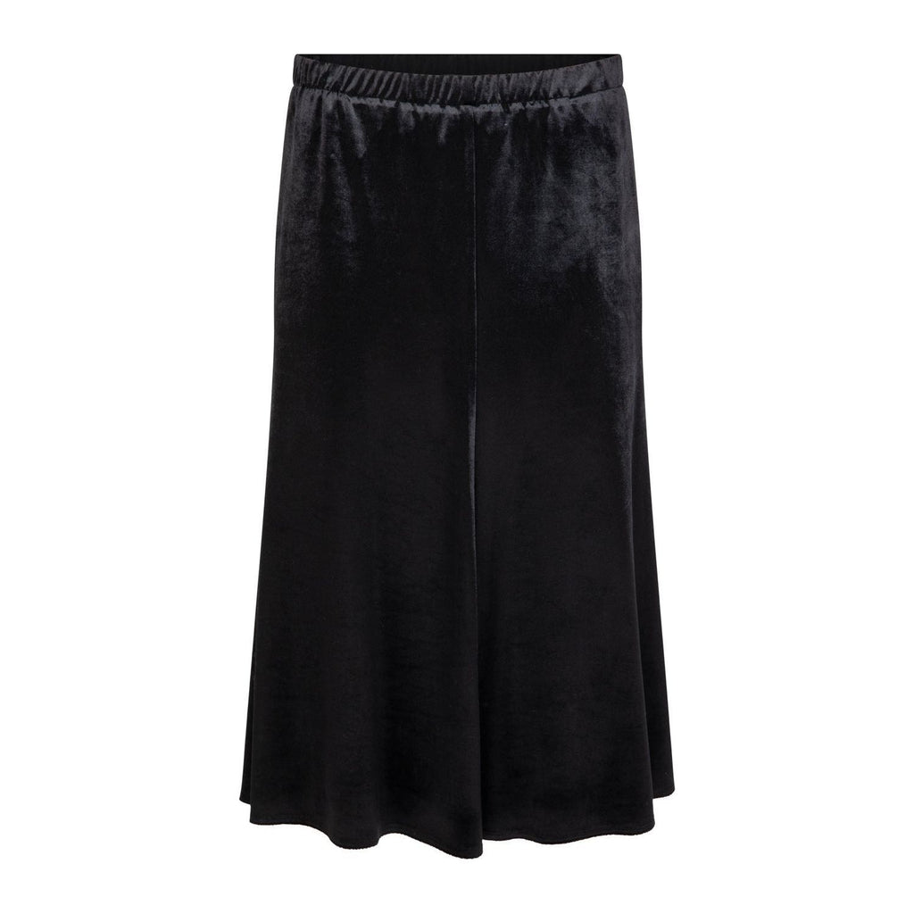 Skirt velvet shiny black - Evolve Fashion