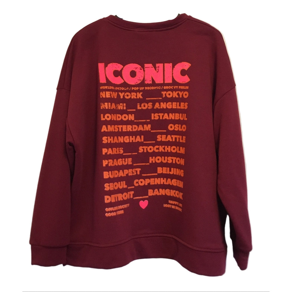 Sweater ICONIC Burgundy red - Evolve Fashion