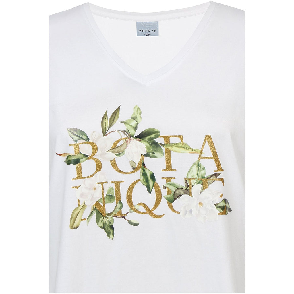 T-shirt LEIA print white - Evolve Fashion