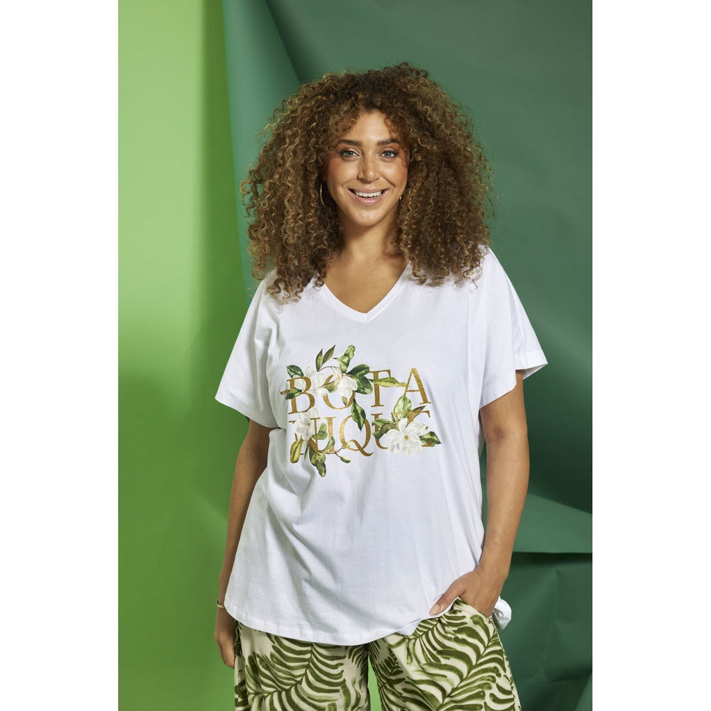 T-shirt LEIA print white - Evolve Fashion