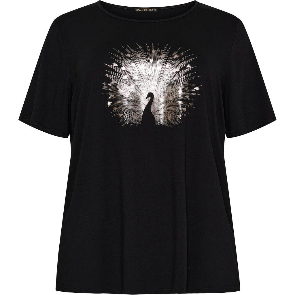 T-shirt SS Peacock black/silver - Evolve Fashion