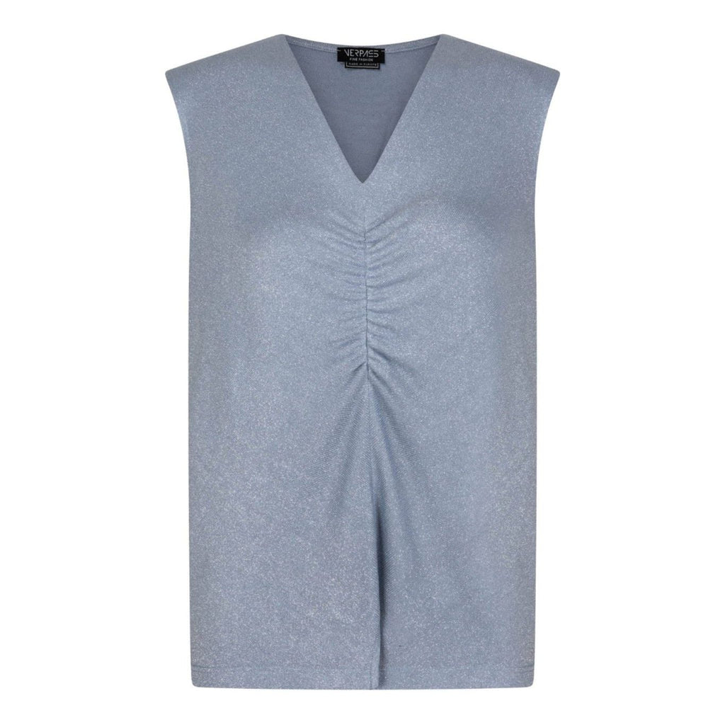 Top soft lurex iceblue - Evolve Fashion