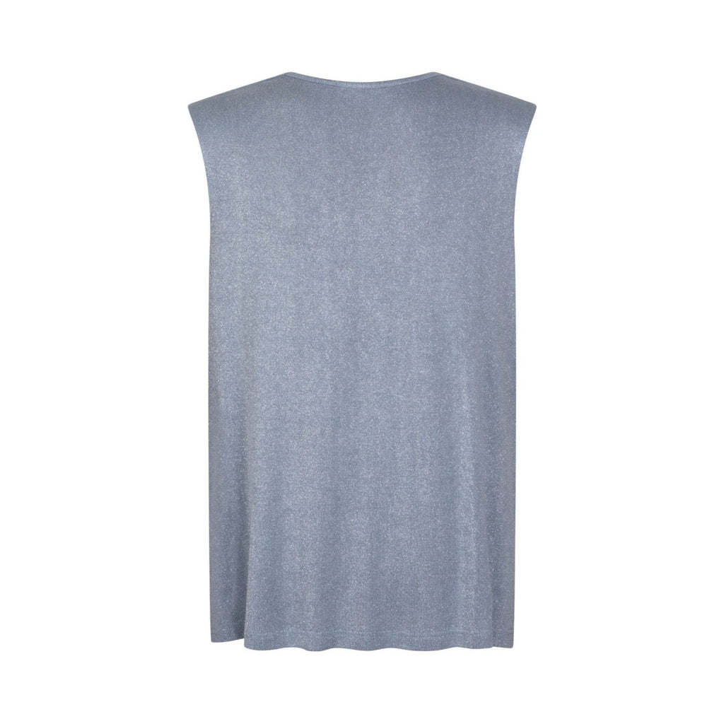 Top soft lurex iceblue - Evolve Fashion