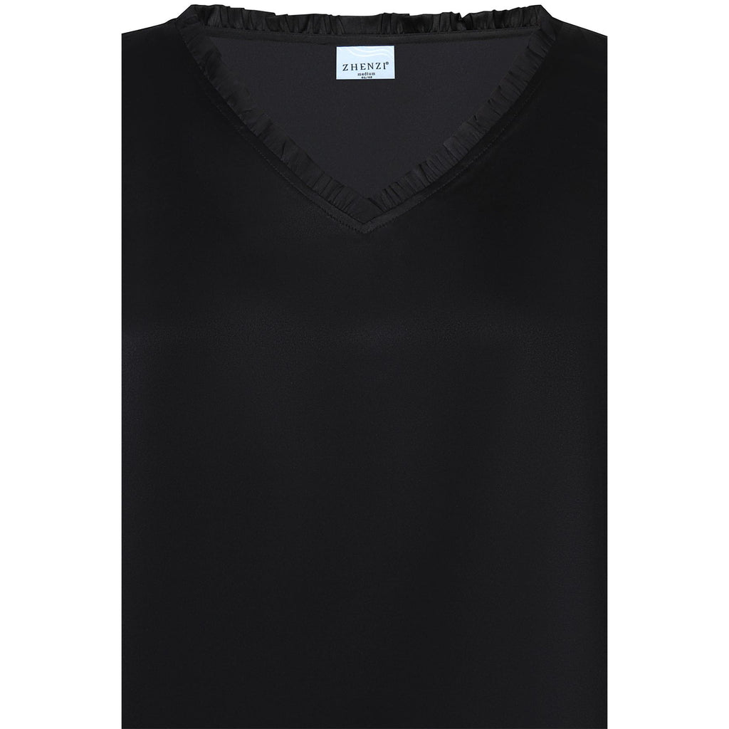 Top Wren V ruffle Teal Green - Evolve Fashion