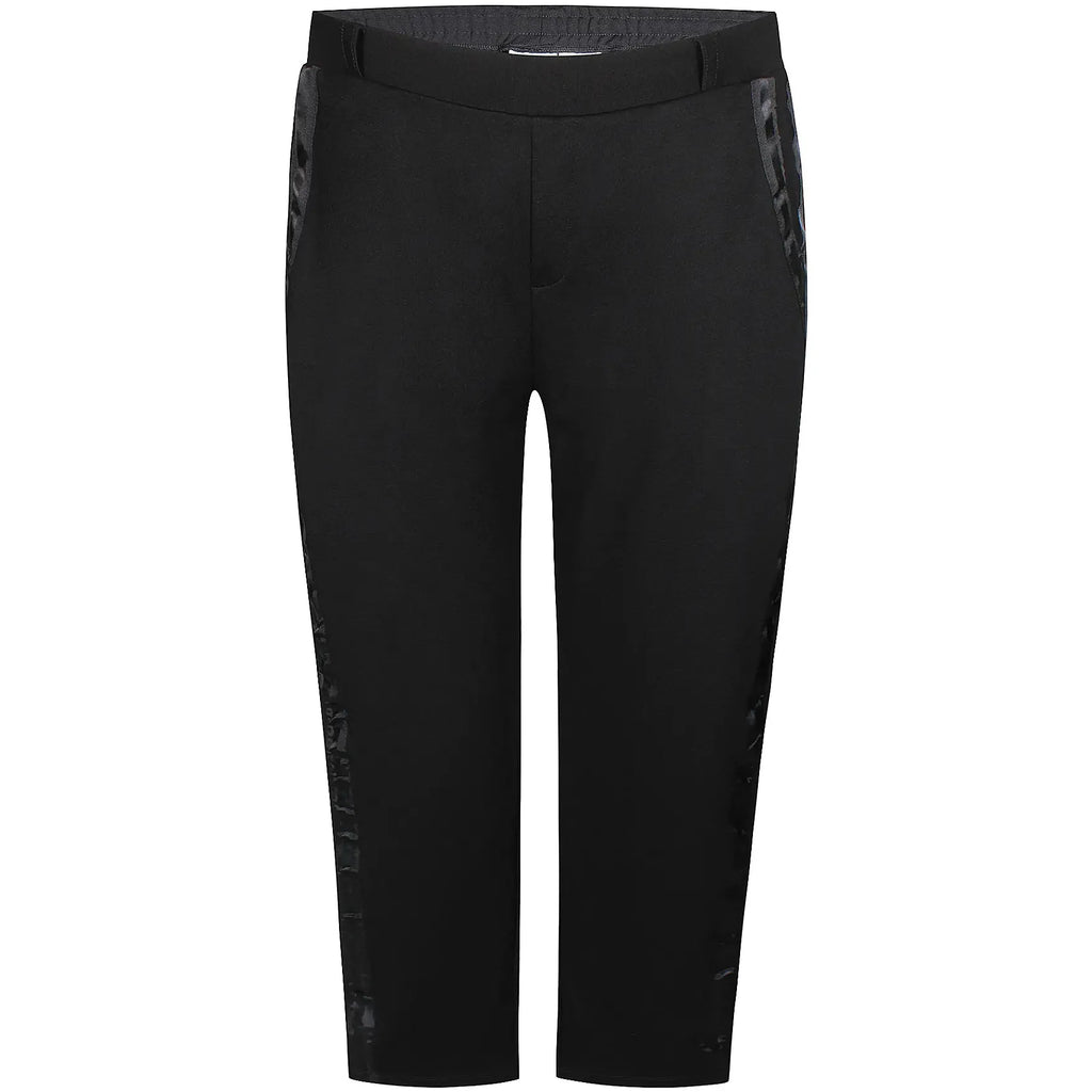 Trouser Callie sateen band black - Evolve Fashion