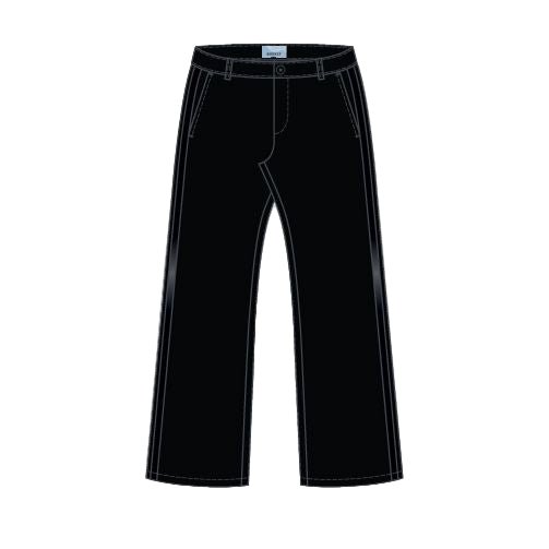 Trousers Blues Fit sateen band black - Evolve Fashion