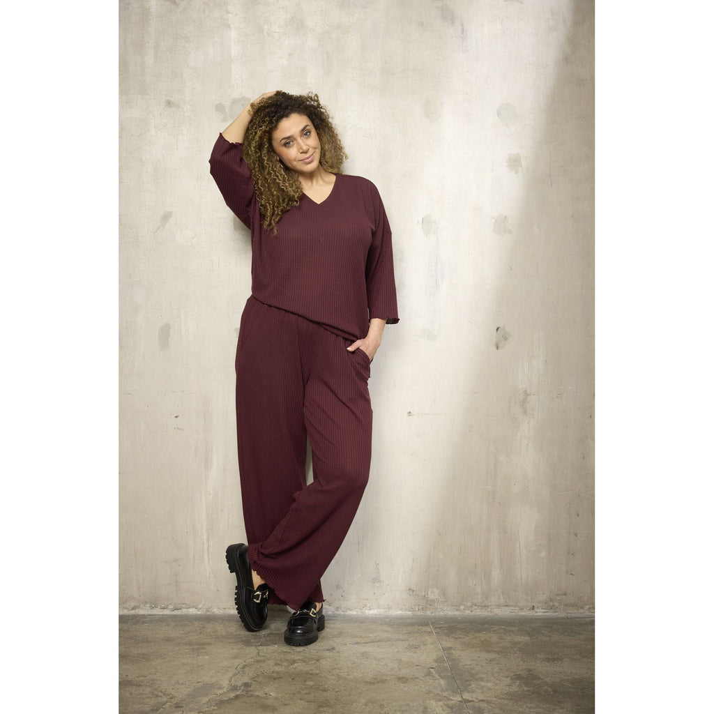 Trousers Cori Maroon (NIGHTWEAR) - Evolve Fashion