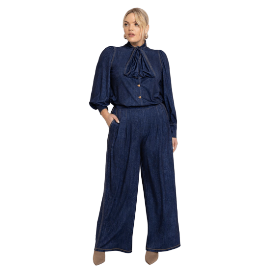 Trousers Marlene denim dolce - Evolve Fashion