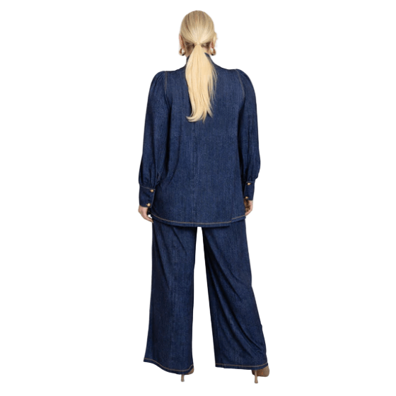 Trousers Marlene denim dolce - Evolve Fashion