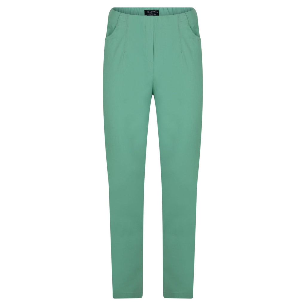 Trousers pocket cotton stretch aloe green - Evolve Fashion