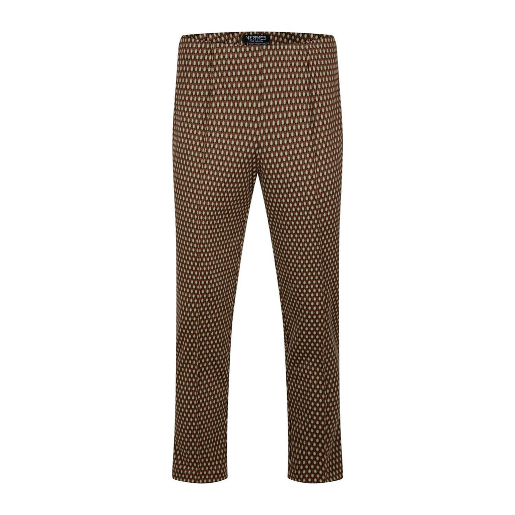 Trousers retro print straight - Evolve Fashion