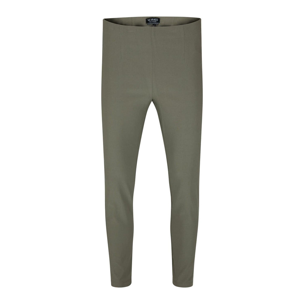 Trousers slim stretch olive - Evolve Fashion