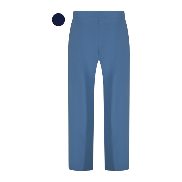 Trousers slinky wide navy - Evolve Fashion