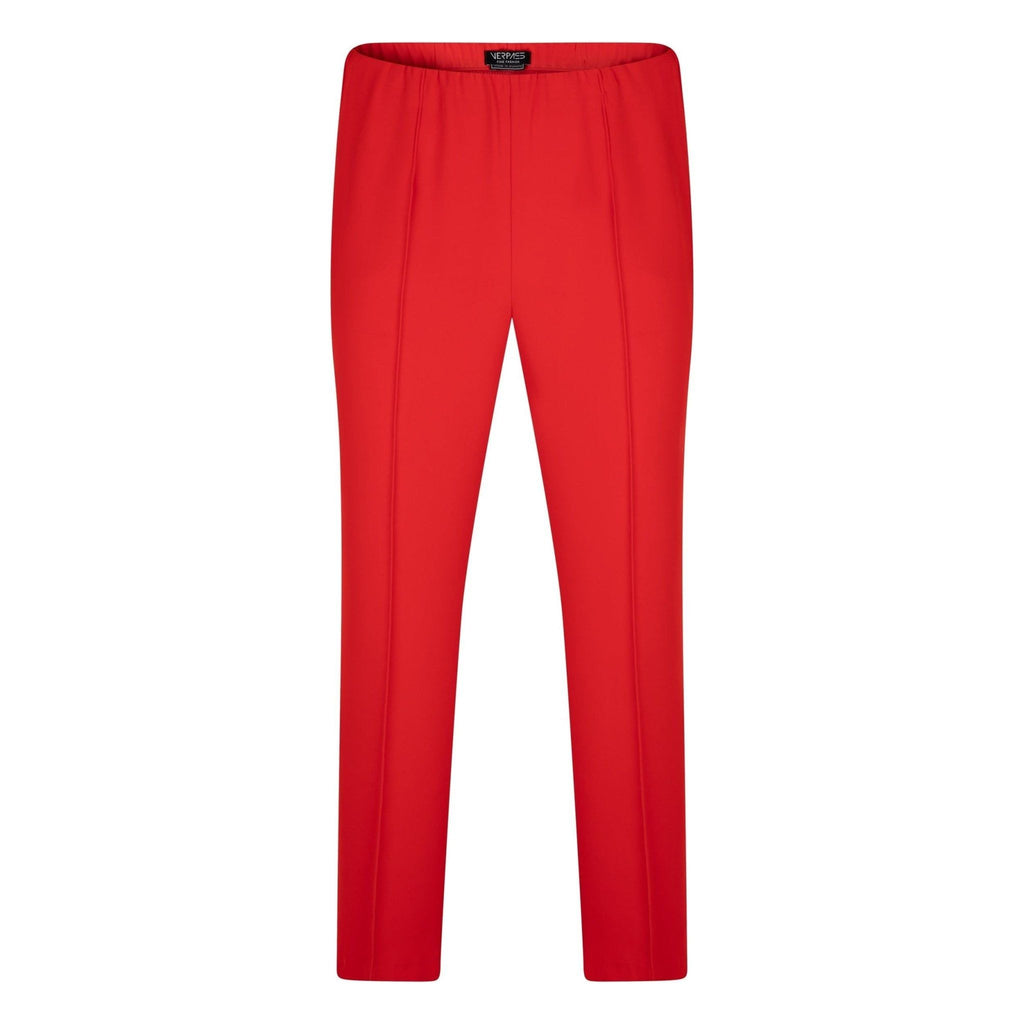Trousers straight leg fire red - Evolve Fashion