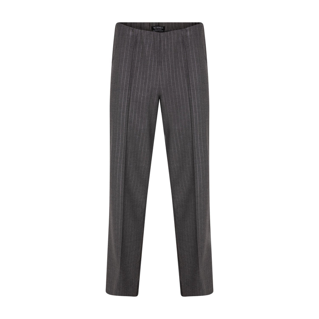 Trousers straight striped grey - Evolve Fashion