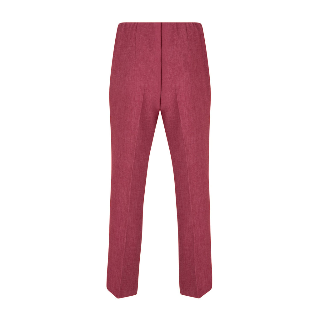 Trousers straight wine red melange - Evolve Fashion
