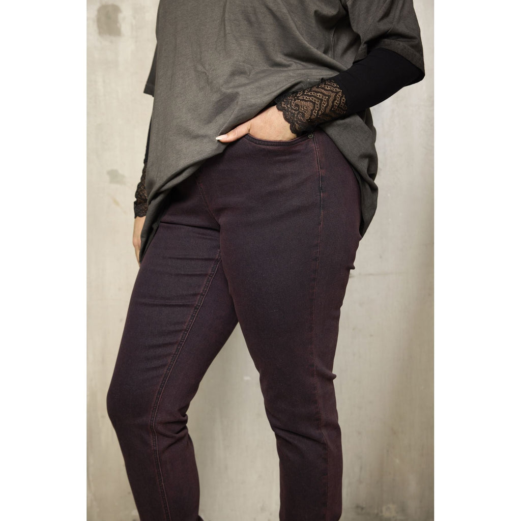 Trousers Twist Maroon Acid wash - Evolve Fashion