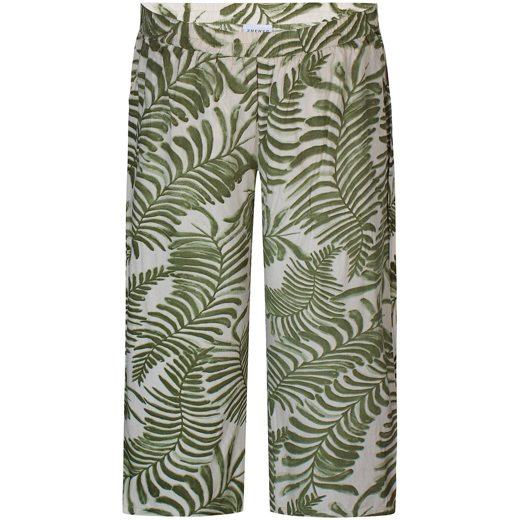 Trousers viscose MACY palm leaf - Evolve Fashion