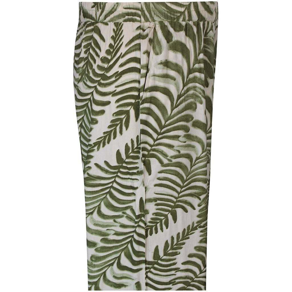 Trousers viscose MACY palm leaf - Evolve Fashion
