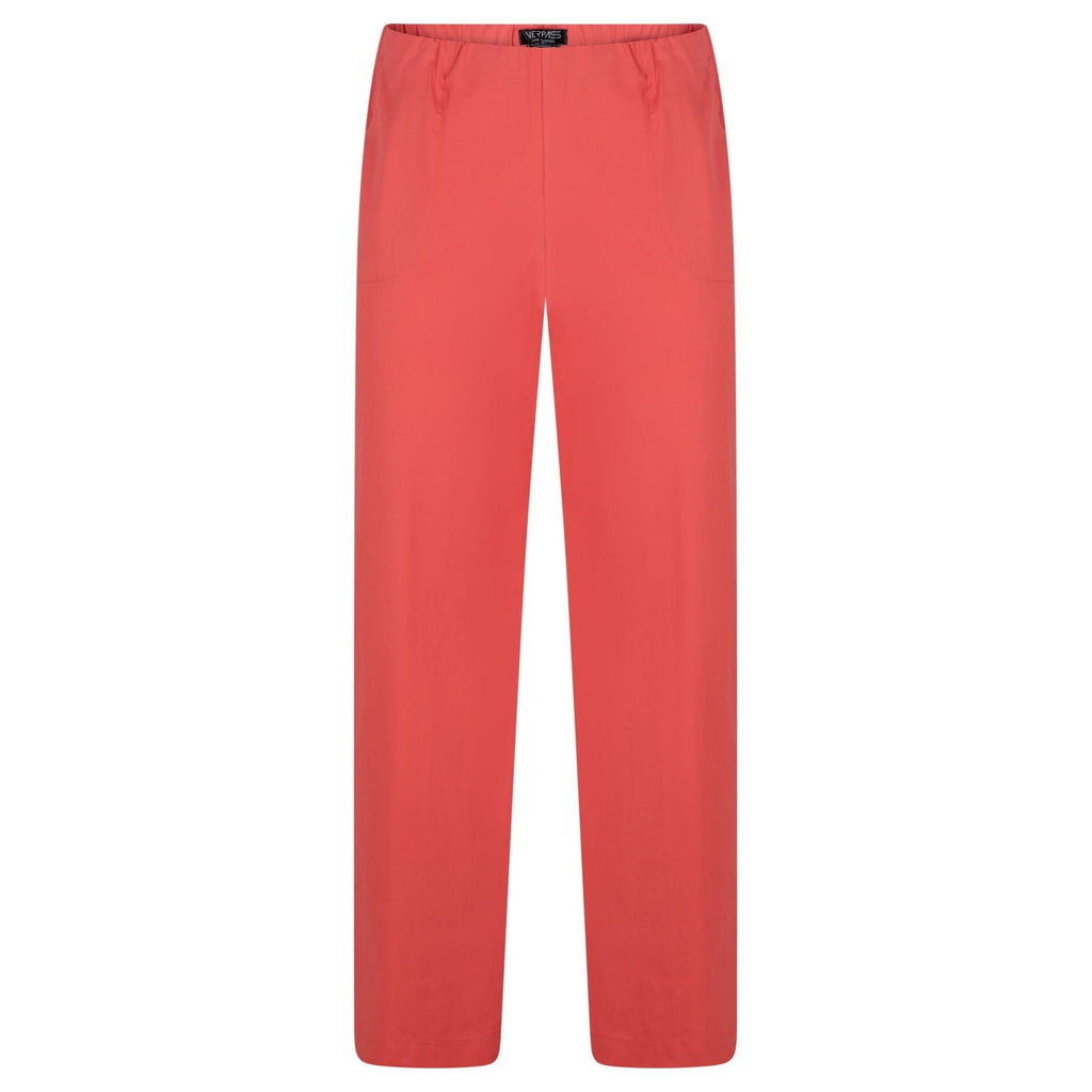 Trousers Wide Leg cotton stretch flamingo - Evolve Fashion