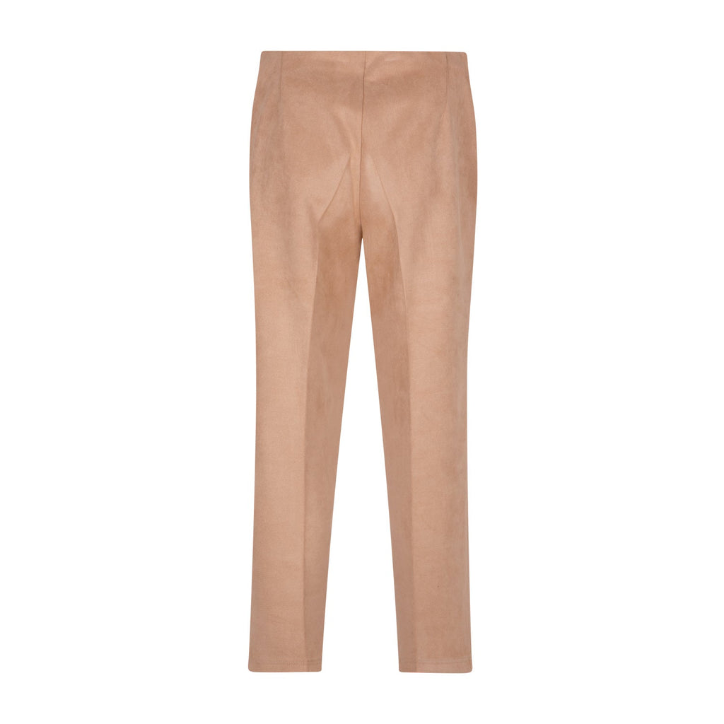 Trousers wide leg daim feel camel - Evolve Fashion