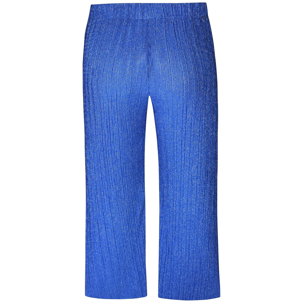 Trousers wide lurex Sapphire blue - Evolve Fashion