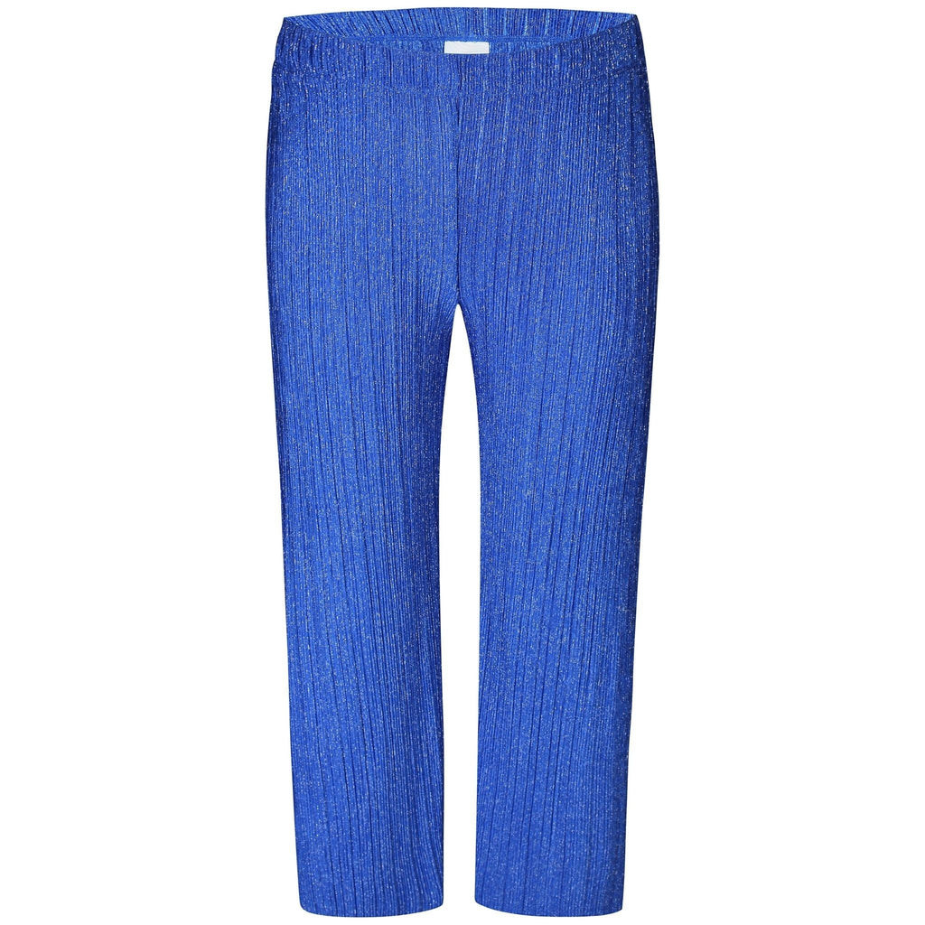 Trousers wide lurex Sapphire blue - Evolve Fashion