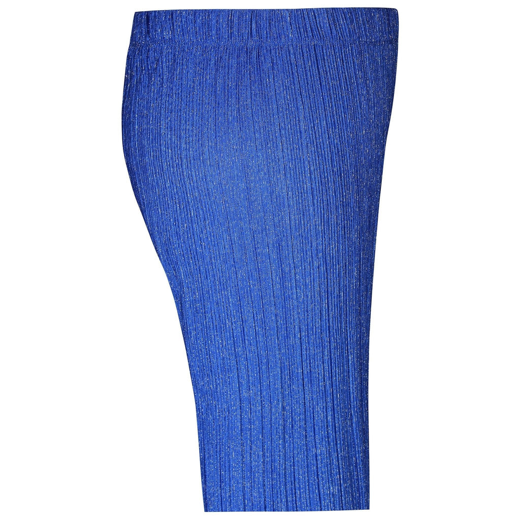 Trousers wide lurex Sapphire blue - Evolve Fashion