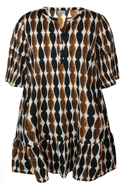 Tunic HANA brown print - Evolve Fashion