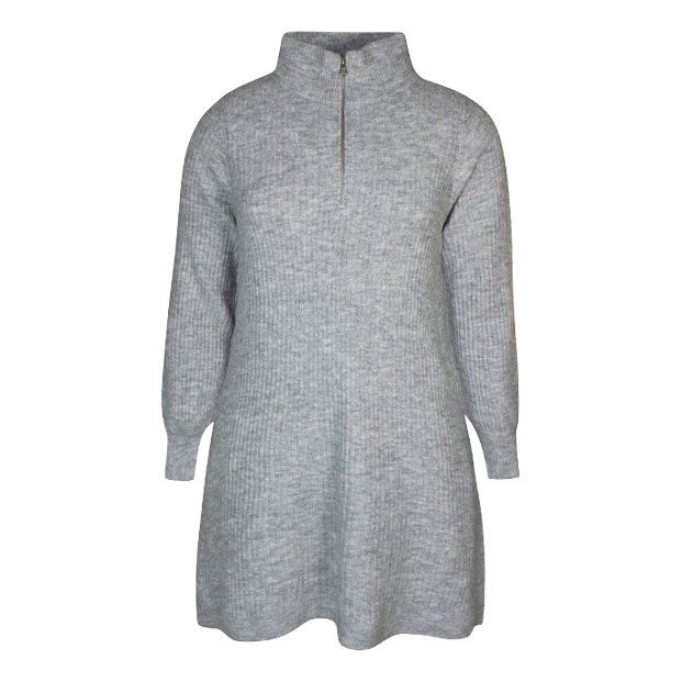 Tunic knit ELGA grey melange - Evolve Fashion