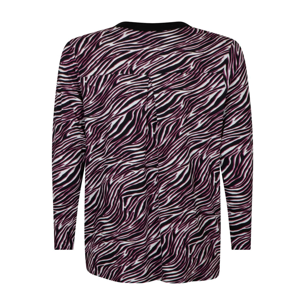 Tunic zebra stripe burgundy red - Evolve Fashion