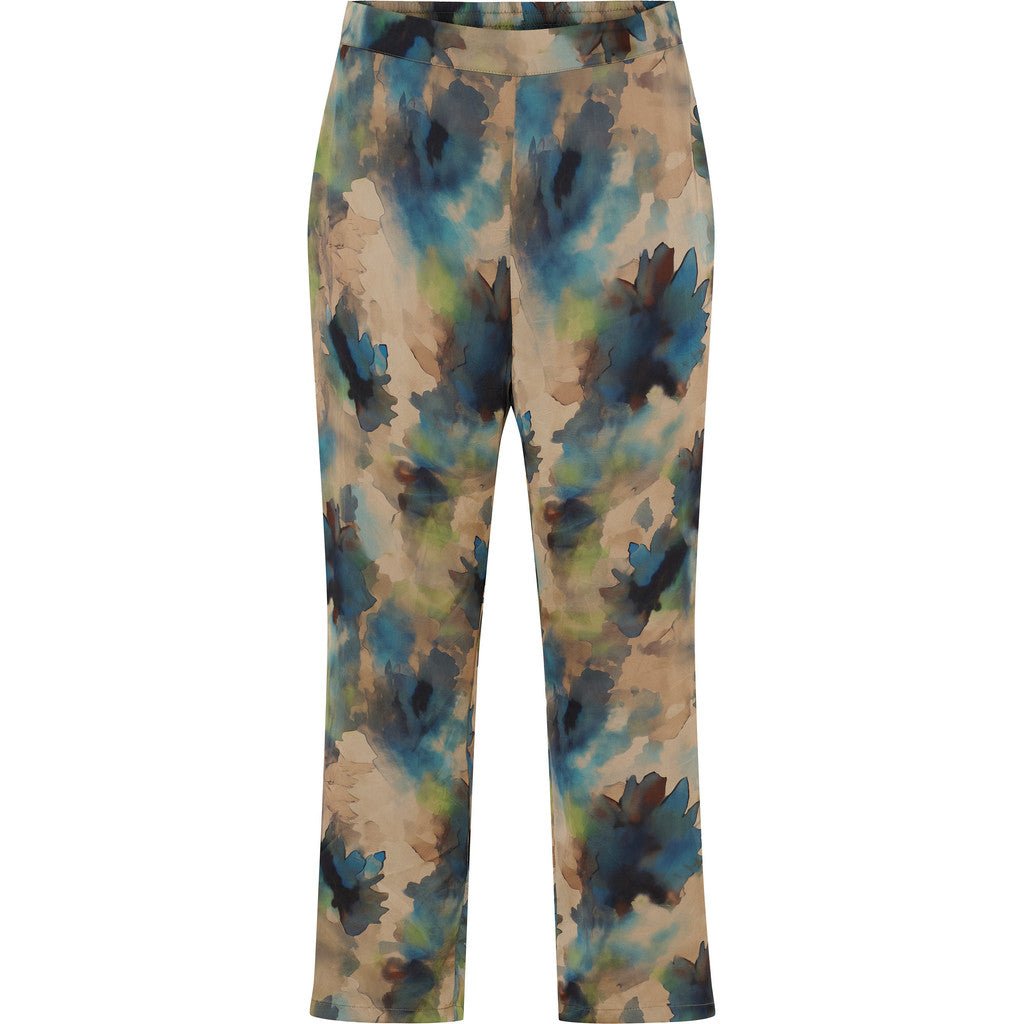 Wide Leg Trousers sand watercolor - Evolve Fashion