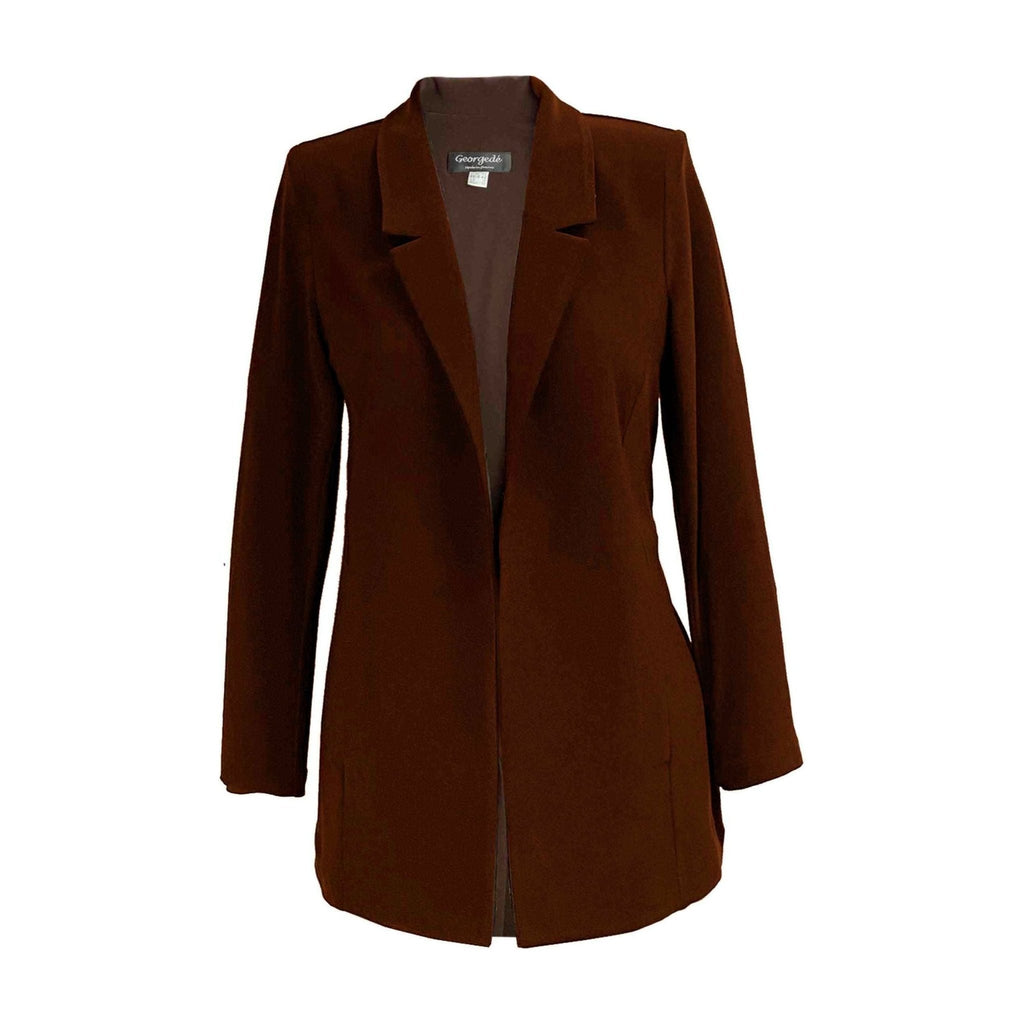 Blazer long uni choco - Evolve Fashion