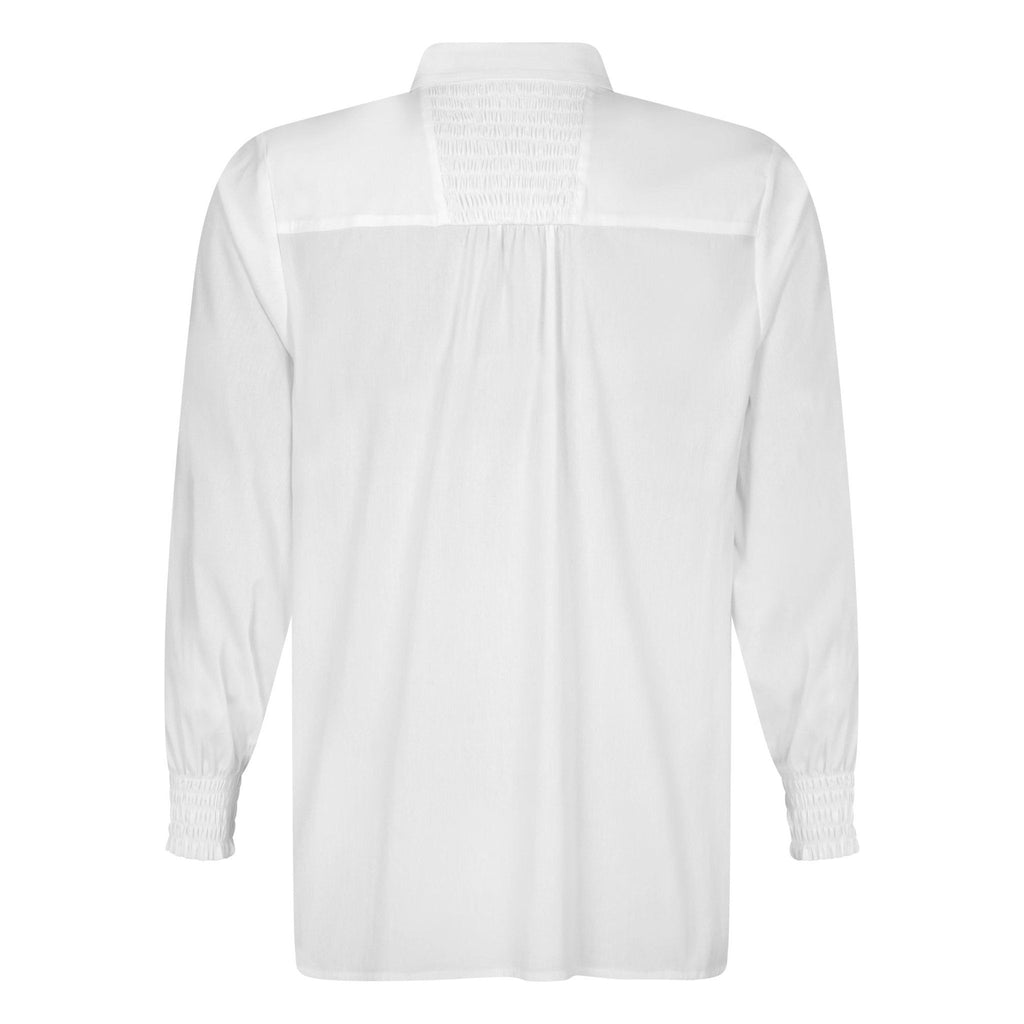 Blouse cotton stretch white - Evolve Fashion