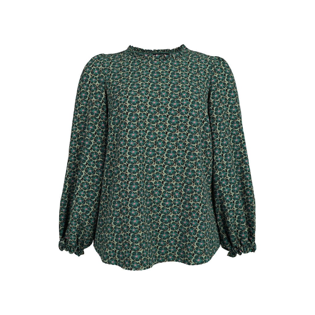 Blouse SOFIA Flowerprint green - Evolve Fashion