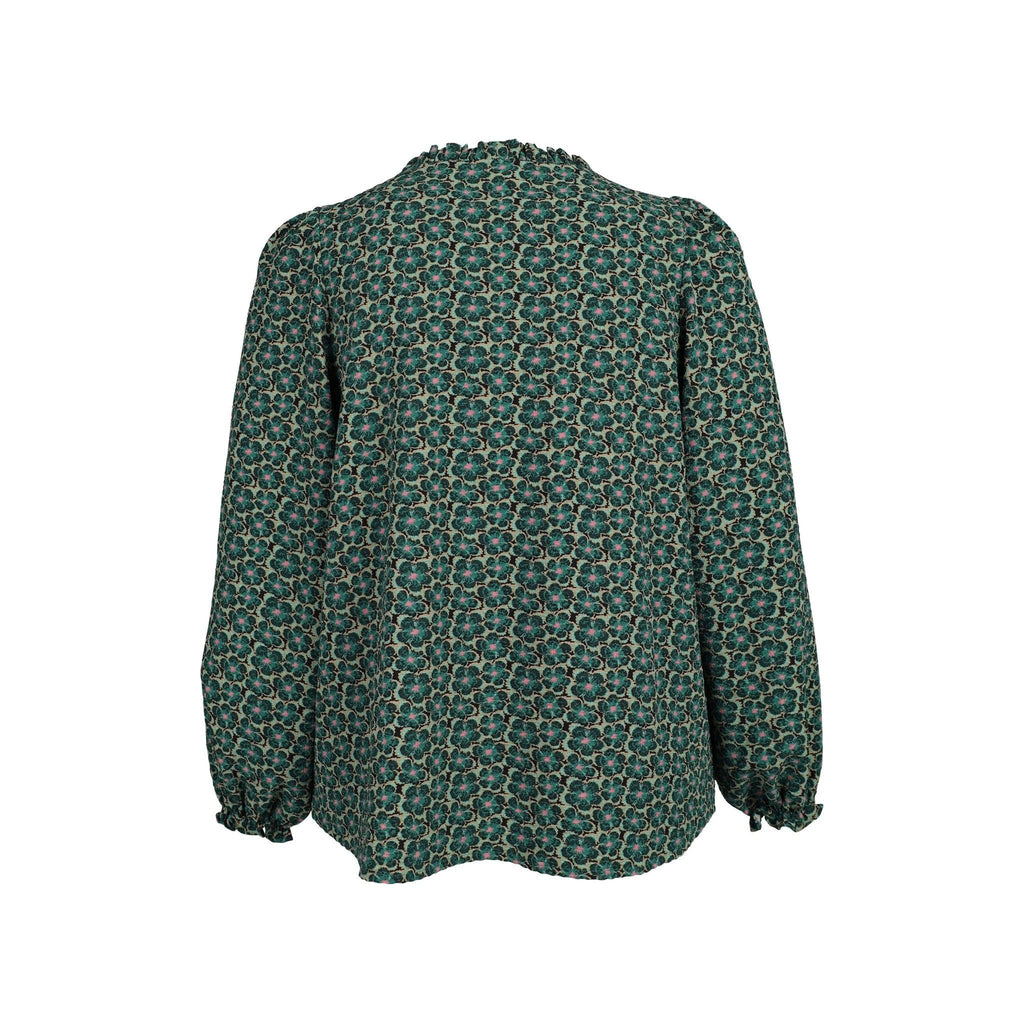 Blouse SOFIA Flowerprint green - Evolve Fashion