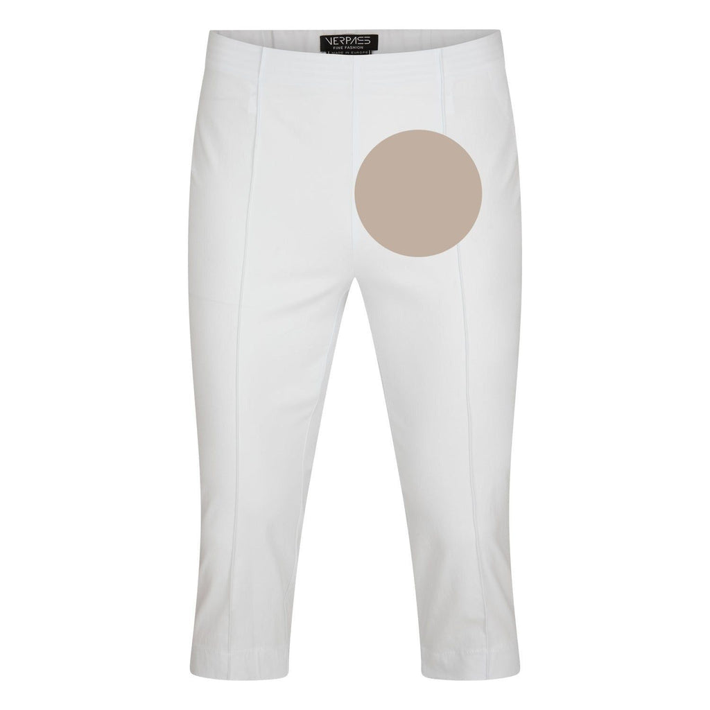 Broek Capri stretch zand - Evolve Fashion