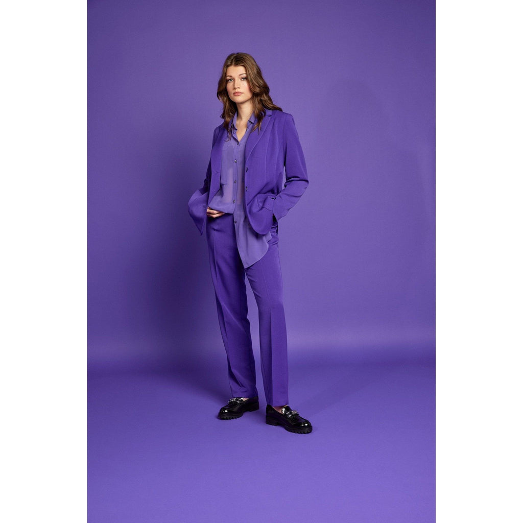 Broek classic reg fit violet - Evolve Fashion