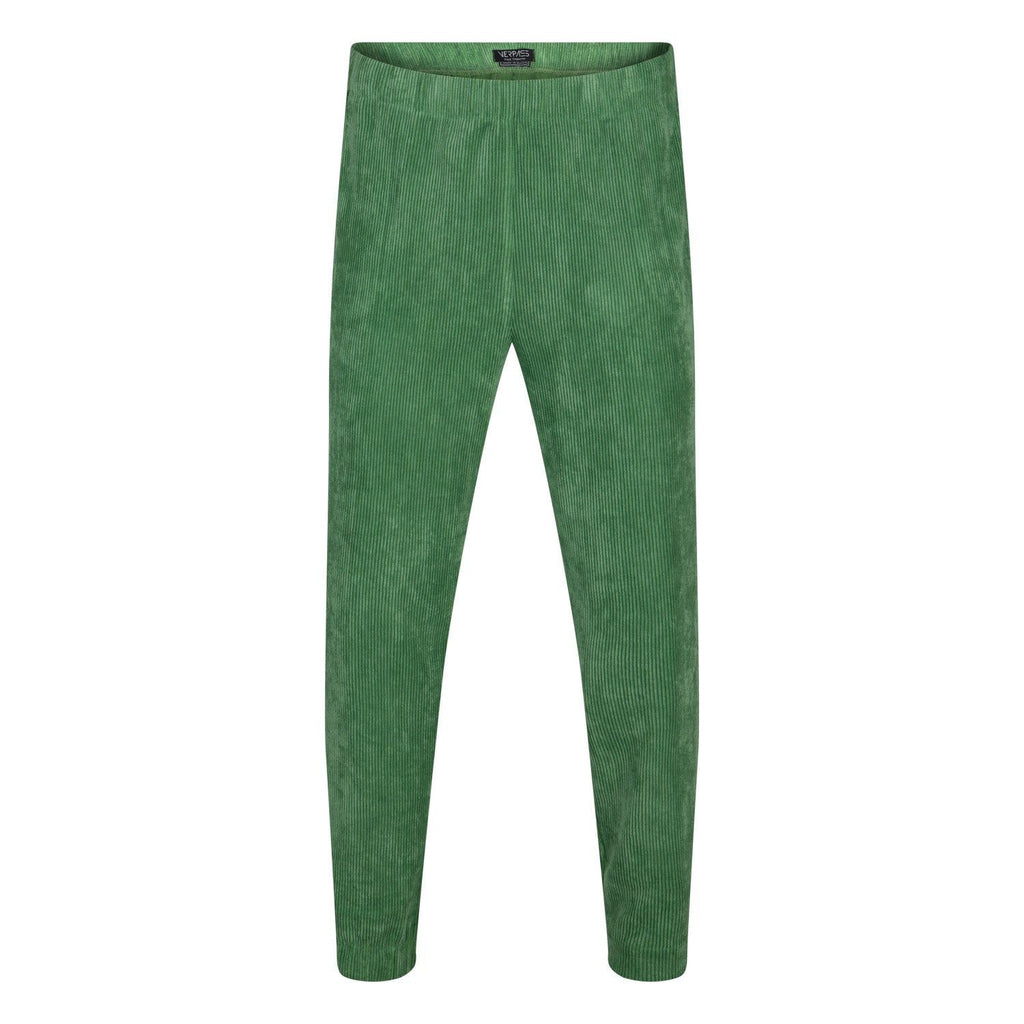 Broek jogstyle ribcord groen - Evolve Fashion