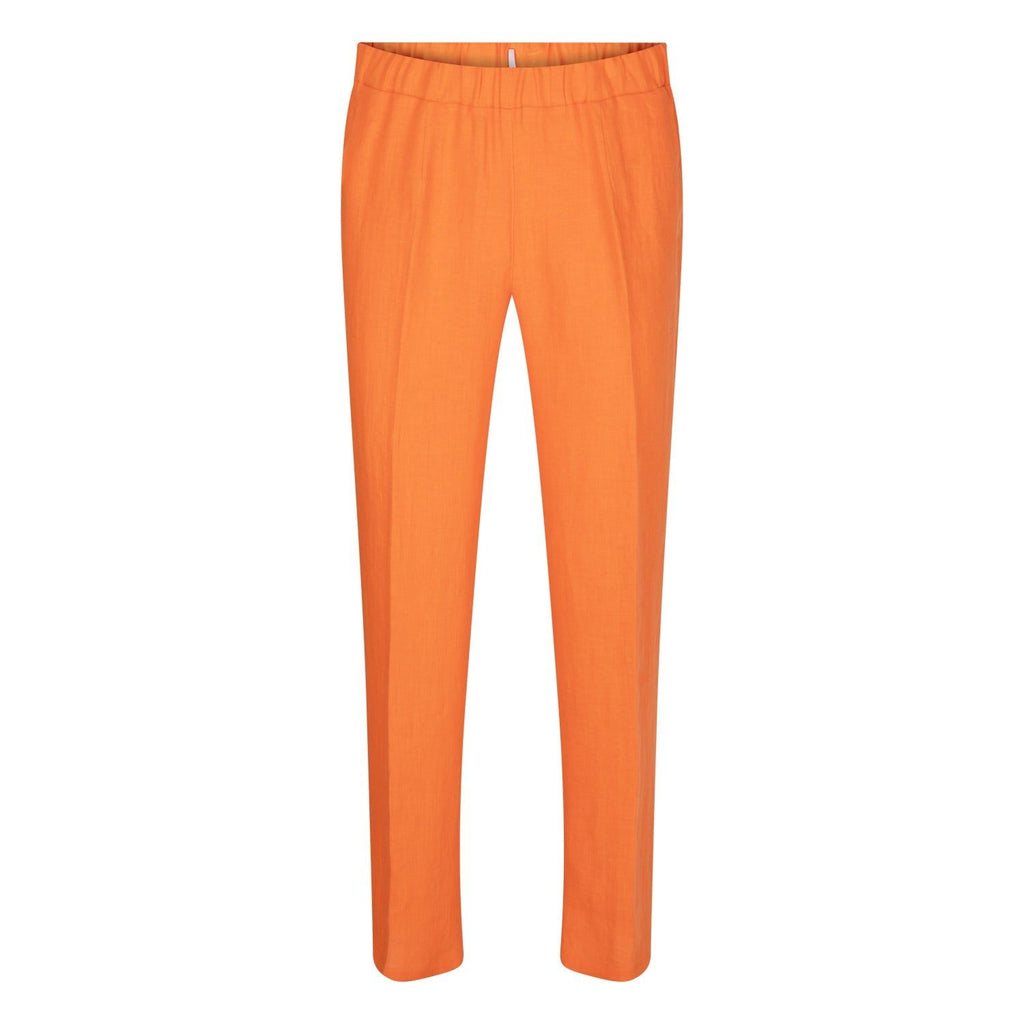 Broek linnen oranje - Evolve Fashion