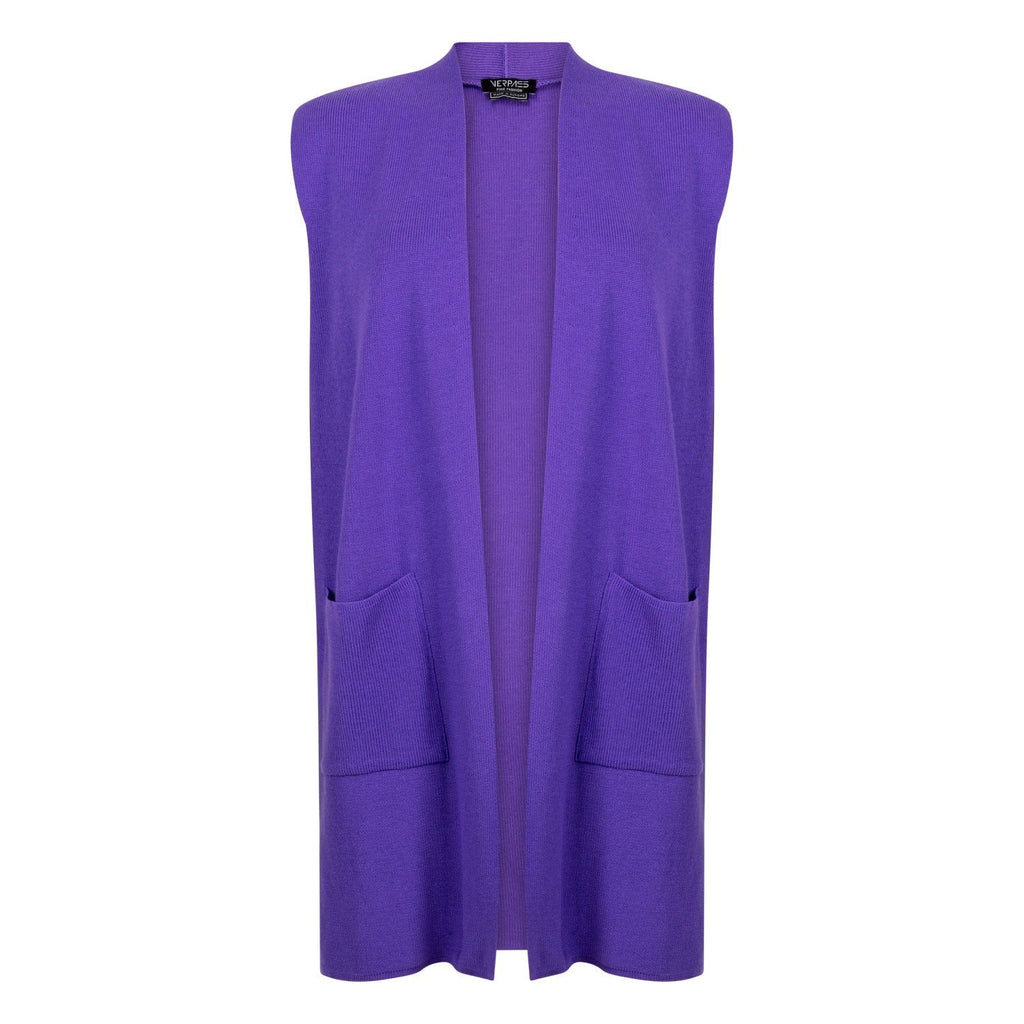Cardi mouwloos violet - Evolve Fashion
