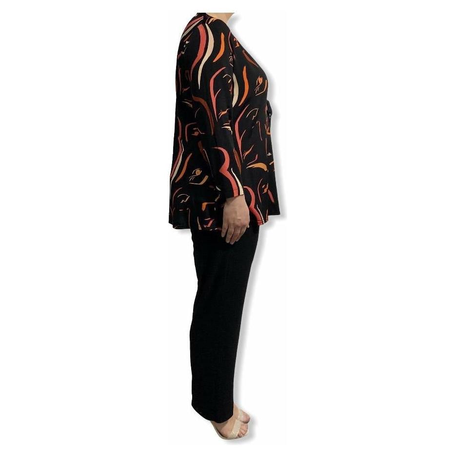 Cardi slinky print or/zw - Evolve Fashion