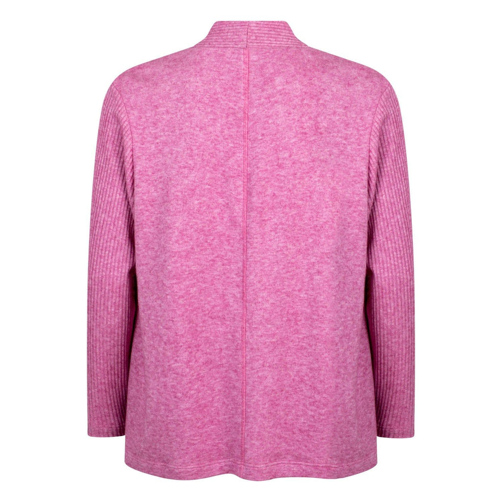 Cardi soft rib pink - Evolve Fashion