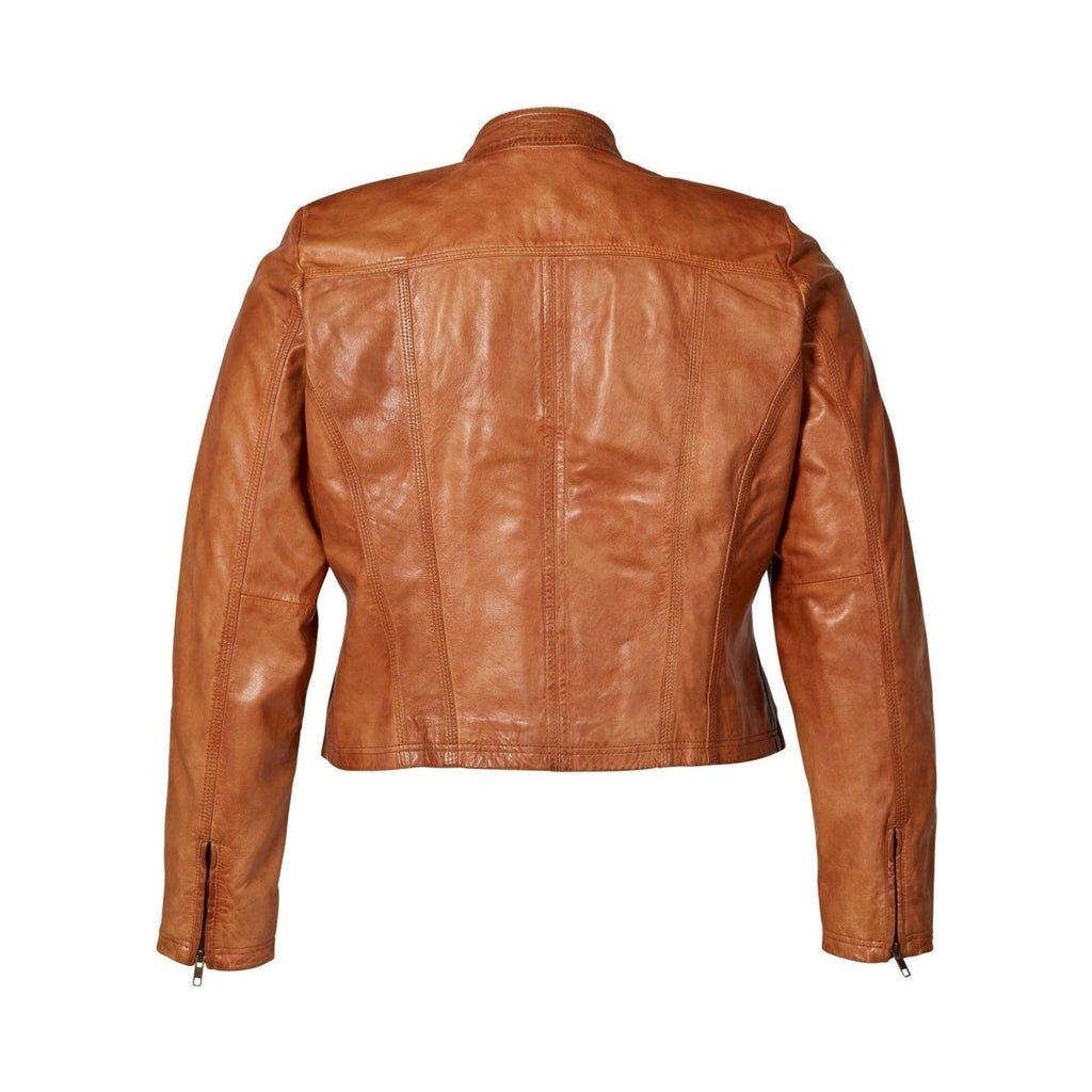Jacket Alexia leather cognac - Evolve Fashion