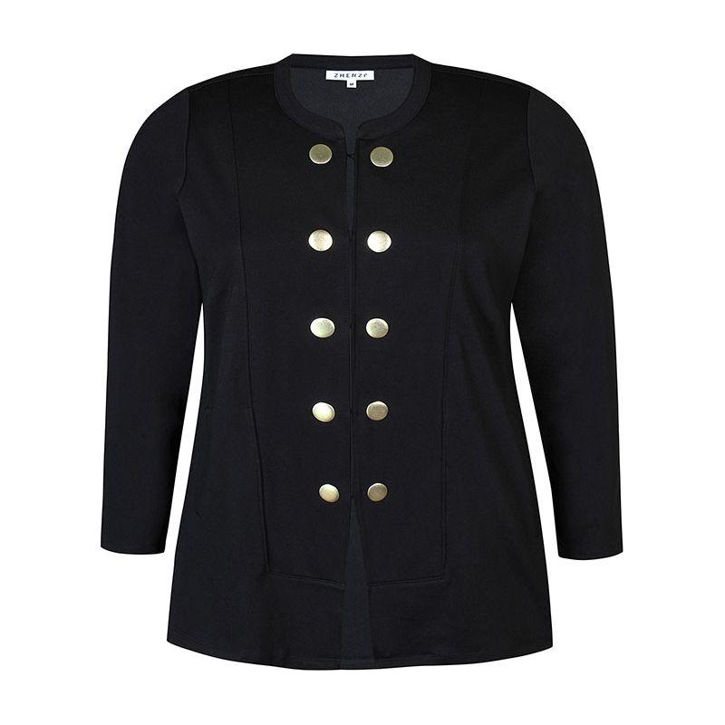 Jacket dubb knopen LAKEN zwart - Evolve Fashion