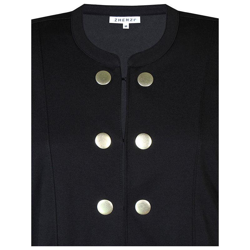Jacket dubb knopen LAKEN zwart - Evolve Fashion