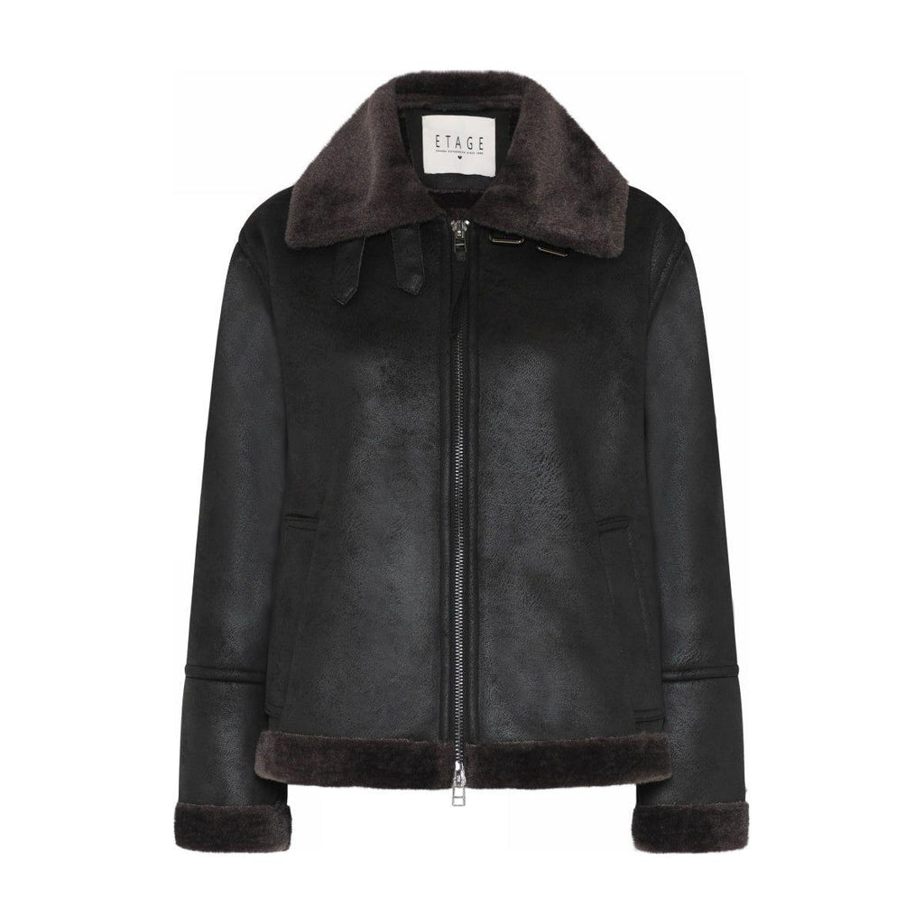 Jacket Fake Fur REVERSED Dark brown - Evolve Fashion
