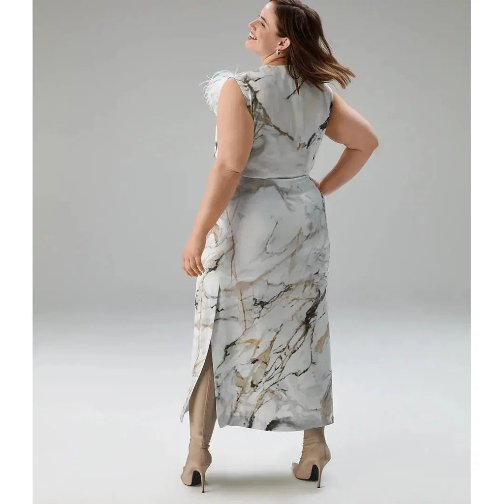 Jurk lang PIPER marble - Evolve Fashion