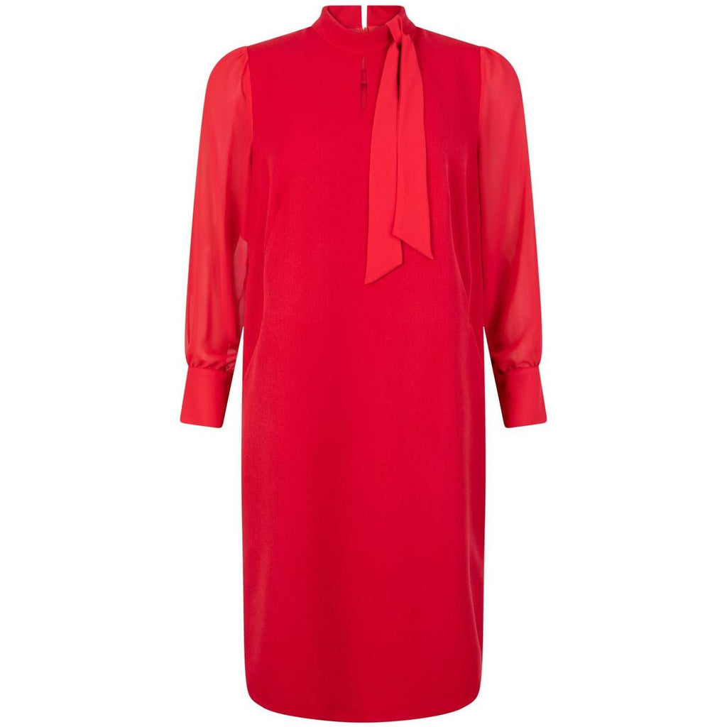 Jurk voile mouw rood - Evolve Fashion