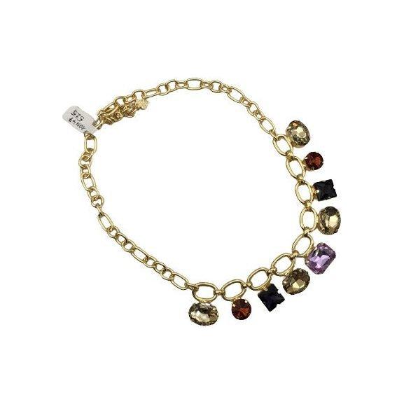 Ketting kort strass-stenen multi - Evolve Fashion